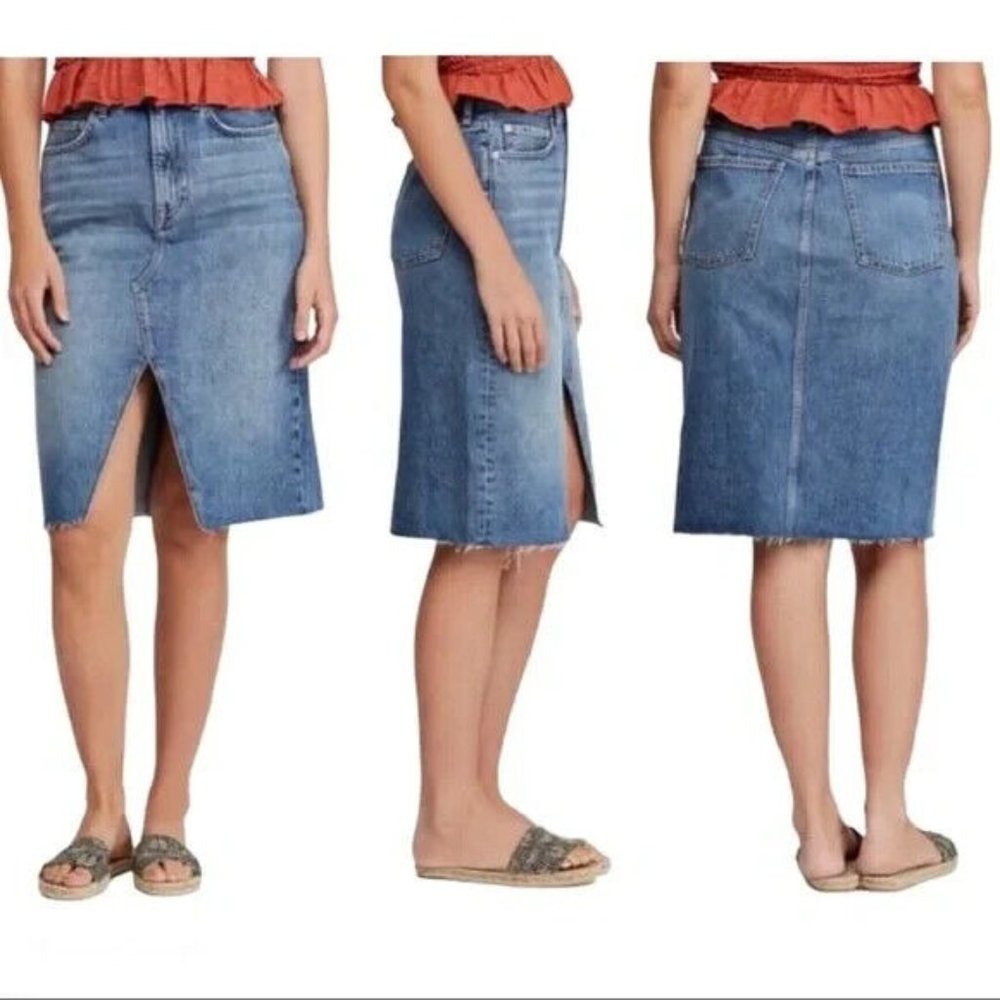 Free People We The Free Suzanne Denim Midi Skirt size 26 Women's